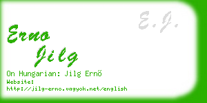 erno jilg business card
